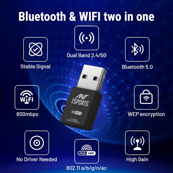 Ant Esports AE600B Wireless USB Adapter