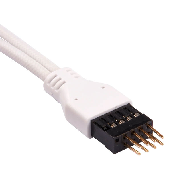 Corsair Premium Sleeved Front Panel Extension Kit - 30cm (White)