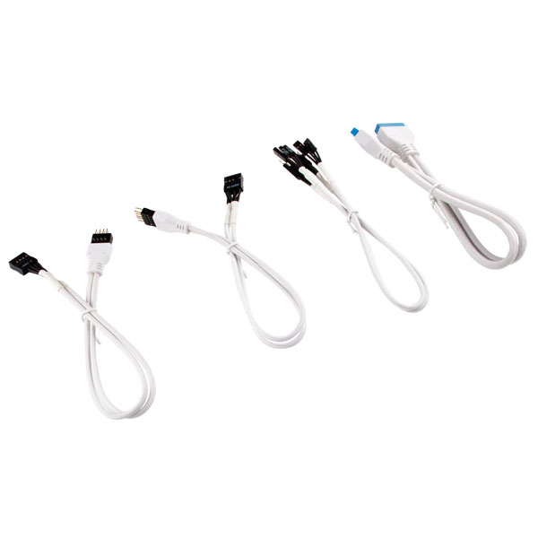 Corsair Premium Sleeved Front Panel Extension Kit - 30cm (White)