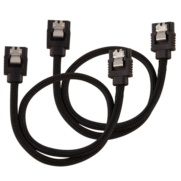 Corsair Premium Sleeved SATA 6Gbps Data Cable (Black)