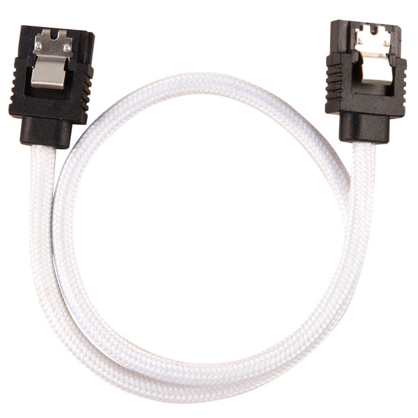 Corsair Premium Sleeved SATA 6Gbps 30cm Cable (White)