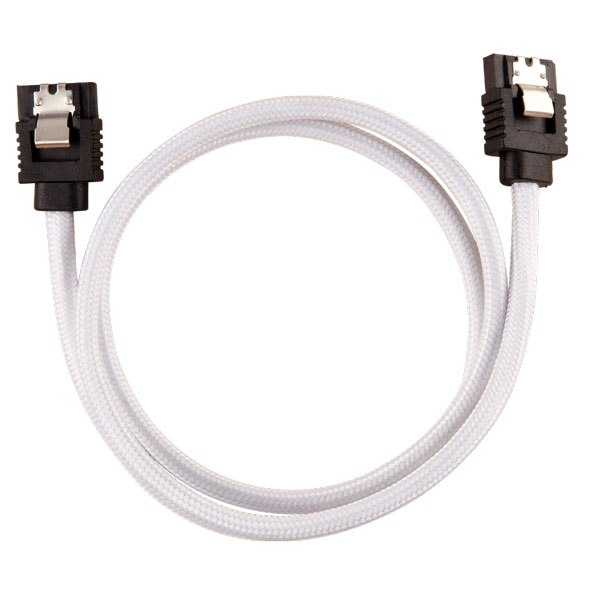 Corsair Premium Sleeved SATA 6Gbps 60cm Cable (White)