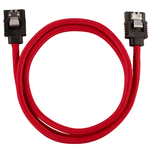 Corsair Premium Sleeved SATA 6Gbps 60cm Cable (Red)