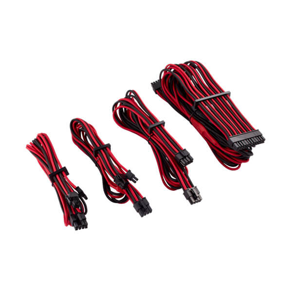 Corsair Premium Individually Sleeved PSU Cables (Red-Black)