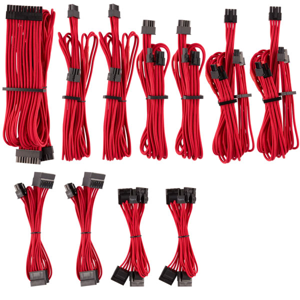 Corsair Premium Individually Sleeved PSU Pro Cables (Red)