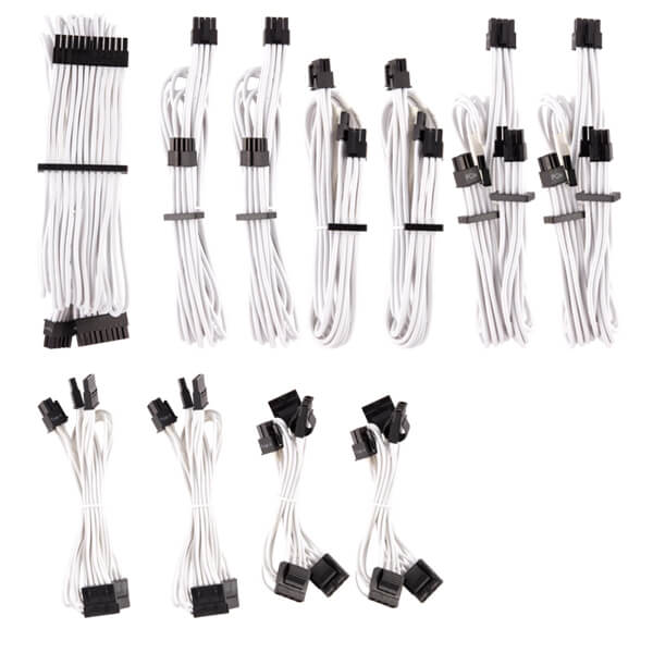 Corsair Premium Individually Sleeved PSU Cables Pro Kit Type 4 Gen 4 (White)