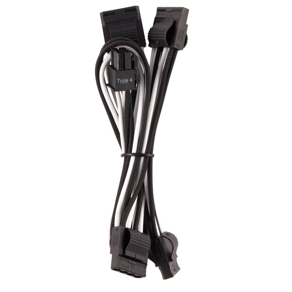 Corsair Premium Individually Sleeved PSU Pro Cables, White-Black
