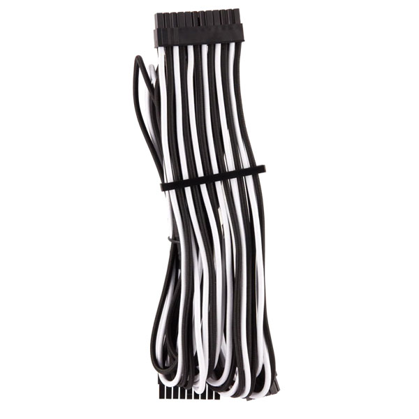 Corsair Premium Individually Sleeved ATX 24 Pin Cable (White-Black)