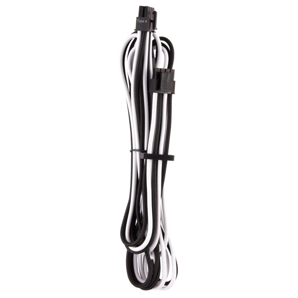 Corsair Premium Individually Sleeved EPS/ATX 12V Cable (White-Black)