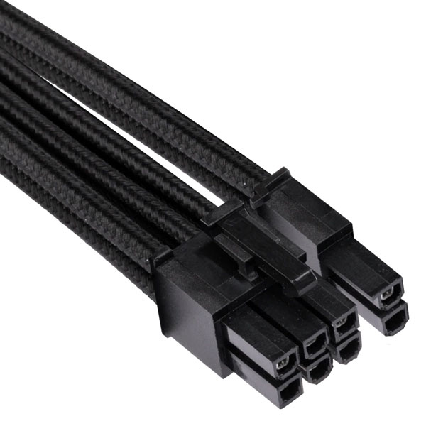 Corsair Premium Individually Sleeved PCIe Cable Dual-Pin Connector (Black)