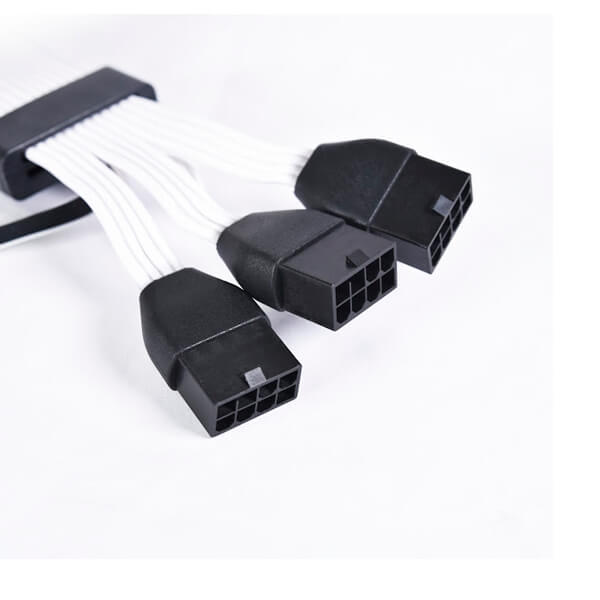 Lian Li Strimer Plus V2 8-Pin ARGB Extension Cable for RTX 40 Series GPU (8 Light guide, 335mm, 108 LEDs)