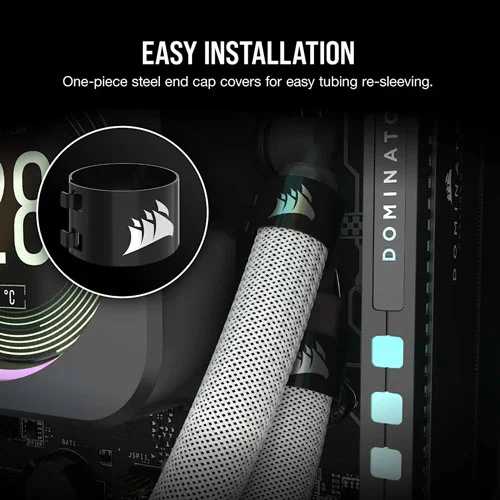 Corsair 380mm White Tubing Sleeving Kit for AIO CPU Cooler