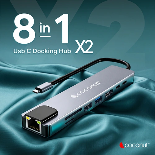 Coconut X2 Pro 8 in 1 Type-C Docking Station