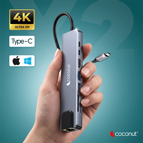Coconut X2 Pro 8 in 1 Type-C Docking Station