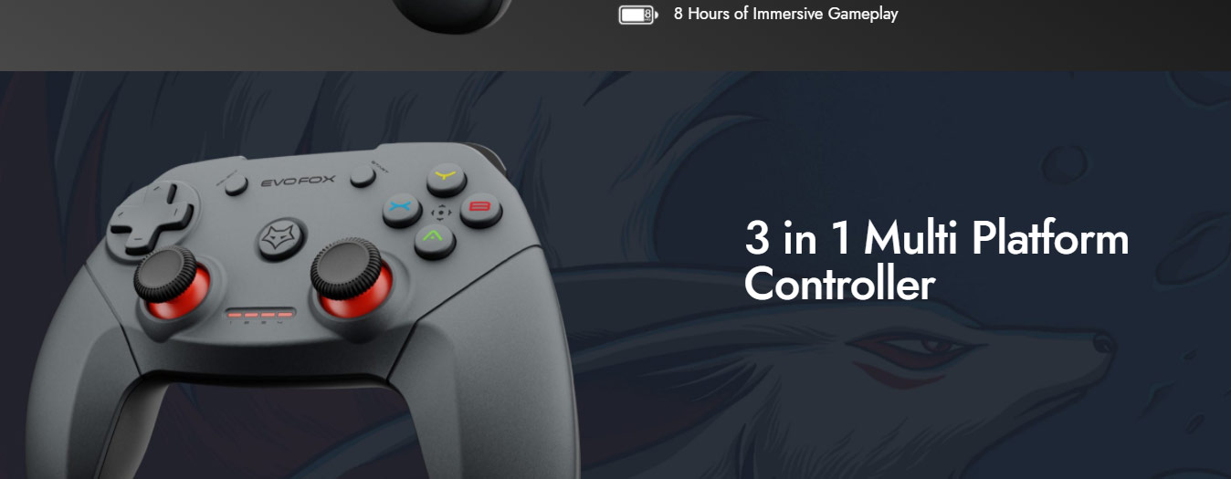 Amkette Evo Fox Elite Pro Wireless PC Gamepad