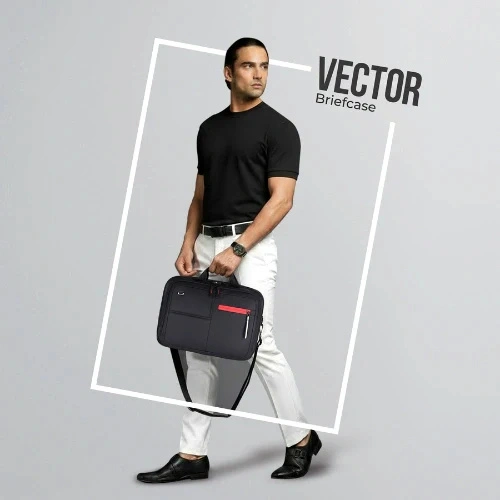 Gear Vector Black-Red Laptop Messenger Bag