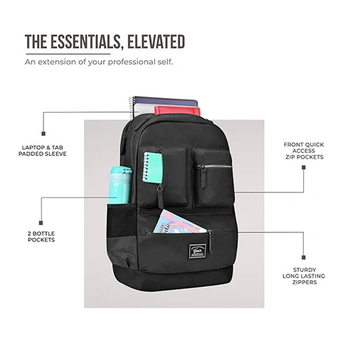 Gear Vintage Boxy Faux Leather Laptop Backpack