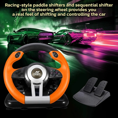 Ant Esports GW V3 PC Steering Wheel with Shifter and Pedal