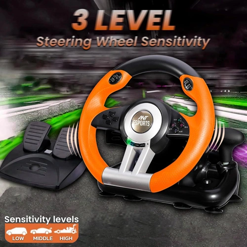 Ant Esports GW V3 PC Steering Wheel with Shifter and Pedal