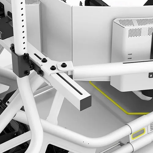 Fanatec ClubSport GT Cockpit Triple Monitor White Expansion Kit