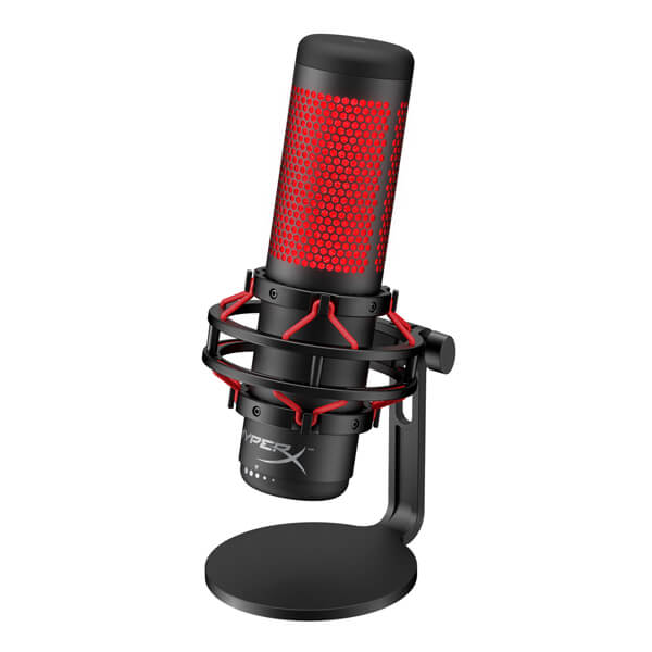 HyperX QuadCast Red LED USB Condenser Microphone (Black)
