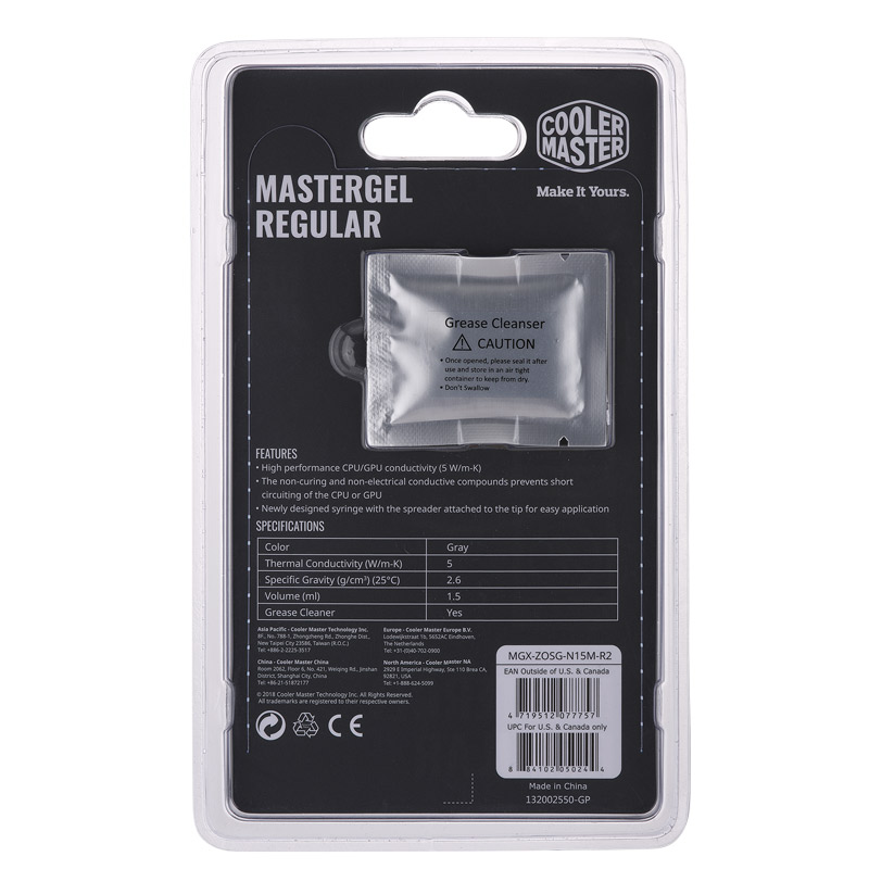 Cooler Master MasterGel Regular 2.5g Thermal Grease (New Edition)
