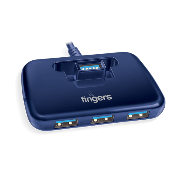 Fingers Fast T3.0 Royal Blue 4 Port USB Hub