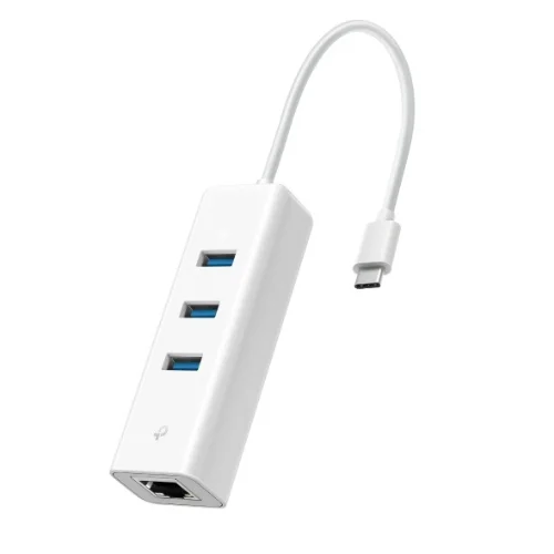 TP-Link UE330C White USB Type-C 3-Port Hub and Gigabit Ethernet Adapter