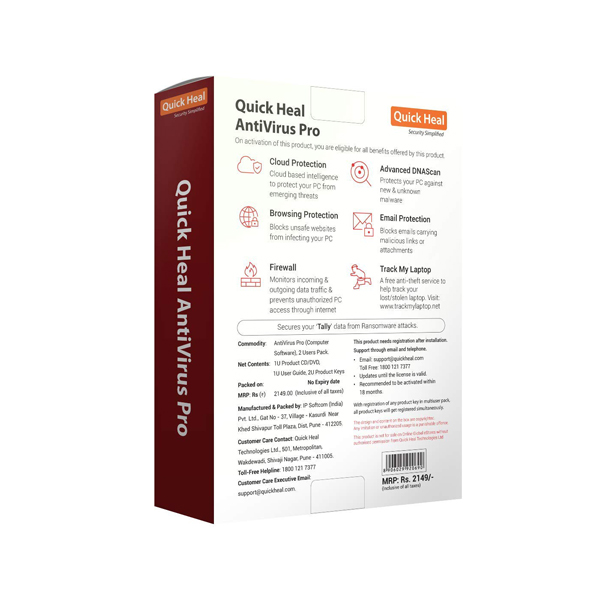 Quick Heal Pro 2 User 3 Year
