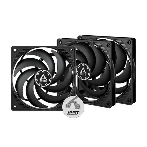 Arctic P12 Slim PWM PST Triple Pack 120mm Cabinet Fan