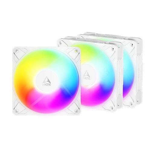 Arctic P12 Pro Reverse ARGB 120mm Triple Pack White Cabinet Fan