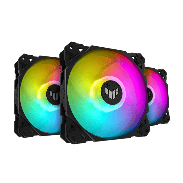 Asus TUF Gaming TF120 ARGB Black &ndash; 120mm Cabinet Fan with ARGB Controller (Triple Pack)