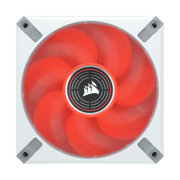 Corsair ML120 LED Elite 120mm Red LED Cabinet Fan (Single Pack - White Frame)
