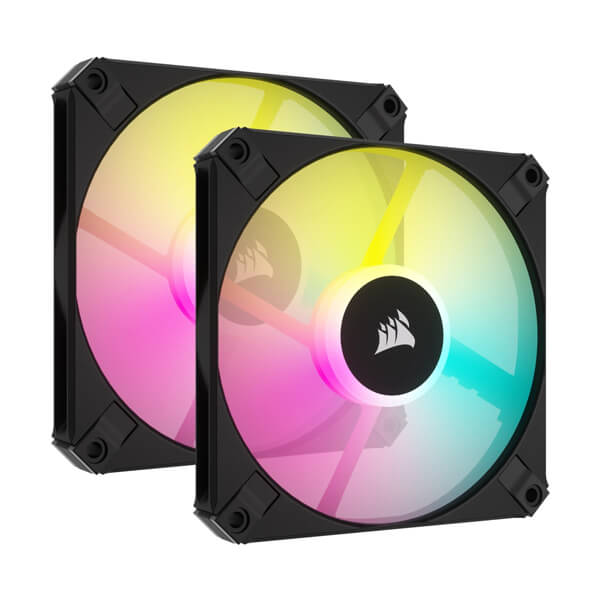 Corsair iCUE AF120 RGB SLIM 120mm Cabinet Fan &ndash; Black (Twin Pack)