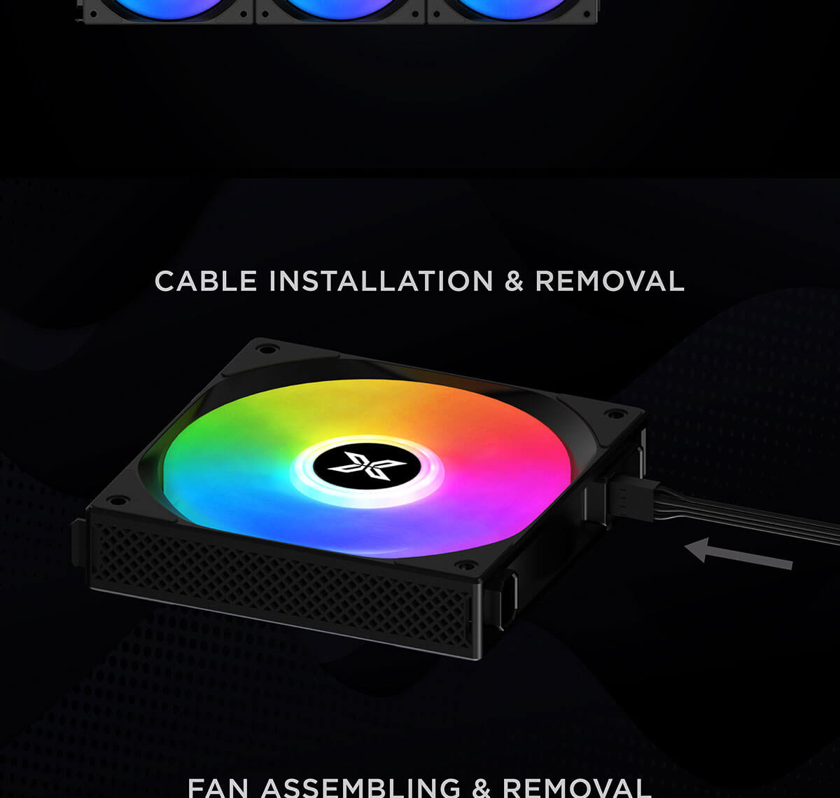 xigmatek cabinet fan black 