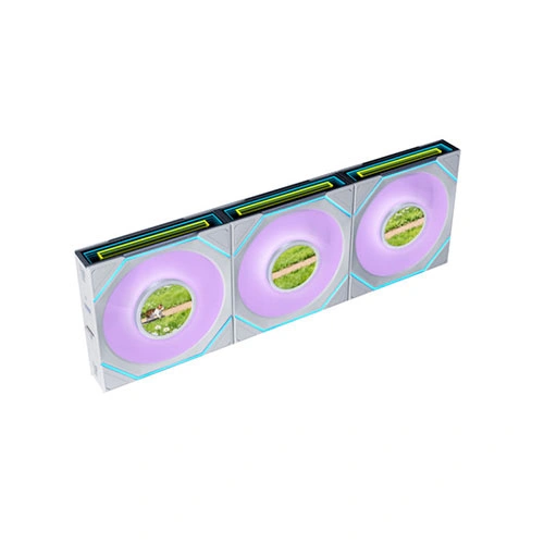 Lian Li UNI Fan SL INF LCD Flex Wireless ARGB White 120mm Reverse Blade Triple Pack Cabinet Fan