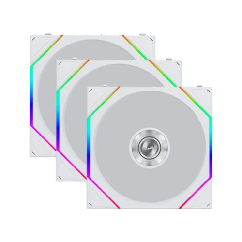 Lian Li UNI Fan TL Flex Wireless ARGB White 120mm Reverse Blade Triple Pack Cabinet Fan