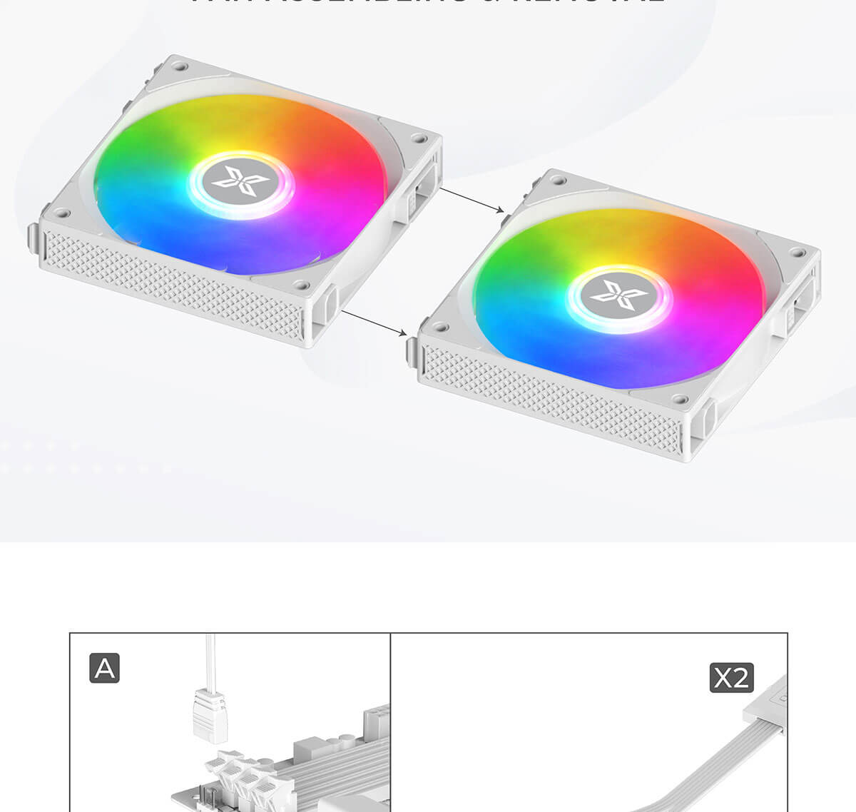 xigmatek cabinet fan white 