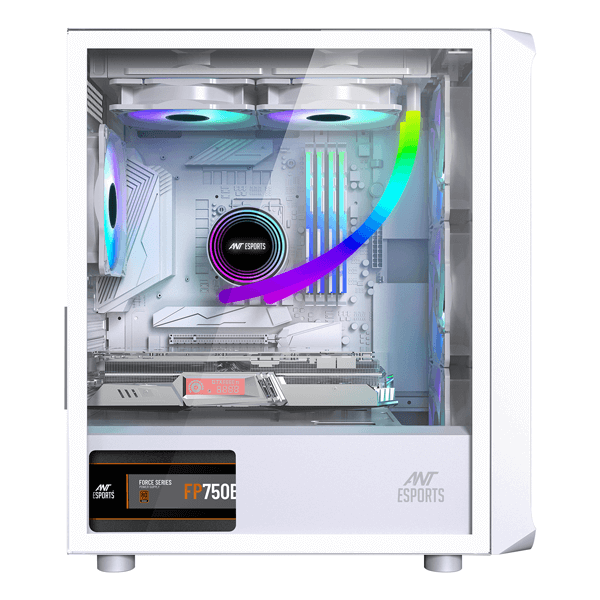 Ant Esports 205 Air ARGB White ATX Mid Tower Case