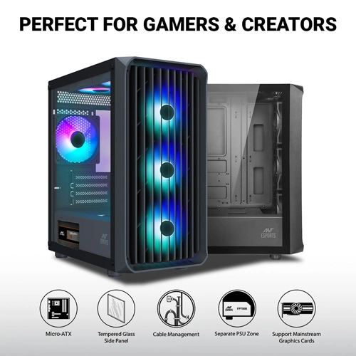 Ant Esports 205 Mini 6F ARGB M-ATX Case