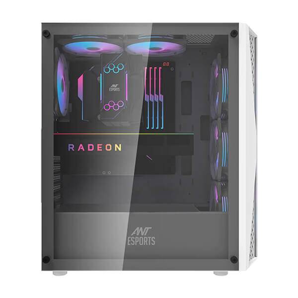Ant Esports 220 Air Auto RGB White ATX Mid Tower Case