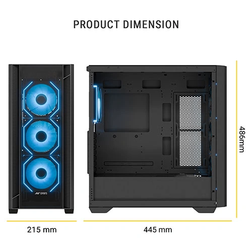 Ant Esports AQUA 360 4F ARGB E-ATX Mid Tower Case