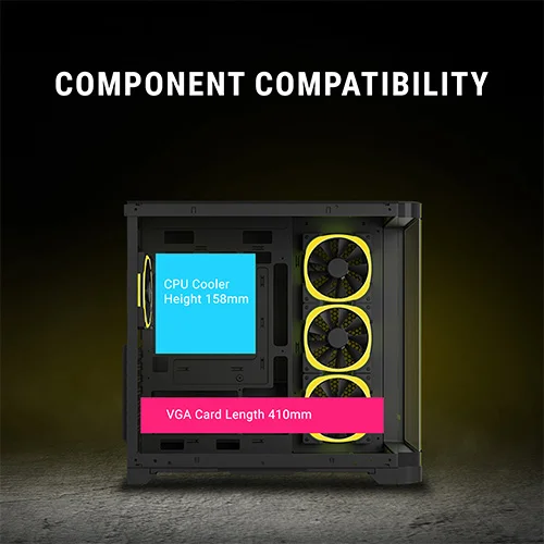 Ant Esports Crystal ARC ARGB ATX Mid Tower Case