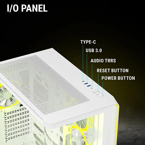 Ant Esports Crystal ARC ARGB White ATX Mid Tower Case