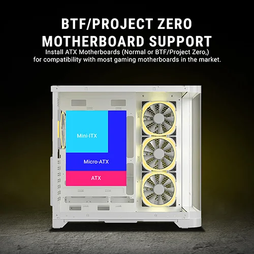 Ant Esports Crystal ARC ARGB White ATX Mid Tower Case