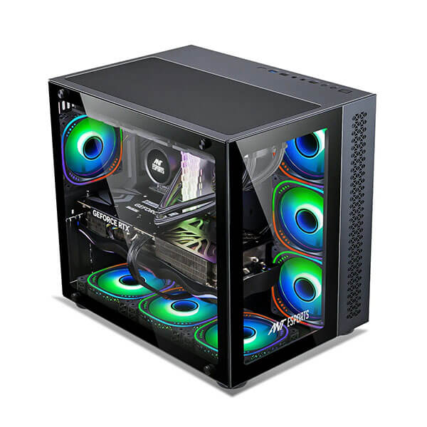 Ant Esports Crystal ARGB E-ATX Mid Tower Case