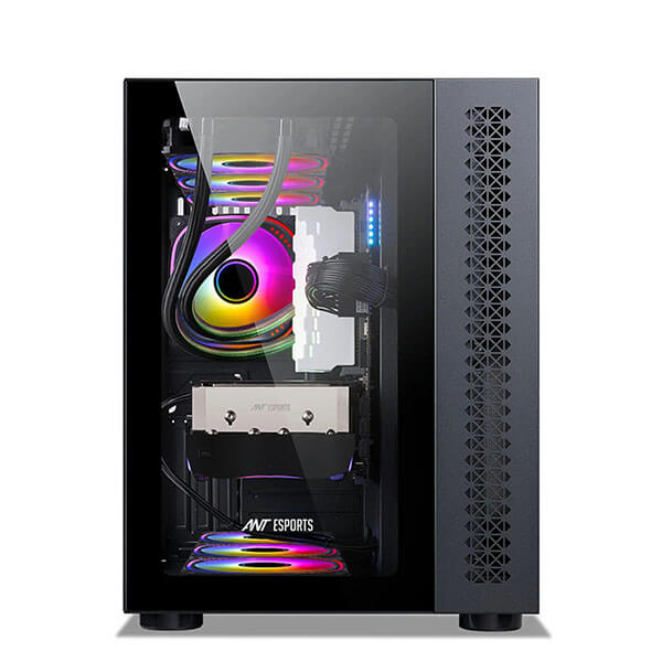 Ant Esports Crystal ARGB E-ATX Mid Tower Case