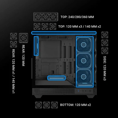 Ant Esports Crystal Neo ARGB E-ATX Mid Tower Case