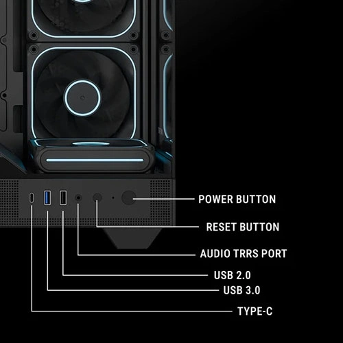 Ant Esports Crystal Neo ARGB E-ATX Mid Tower Case