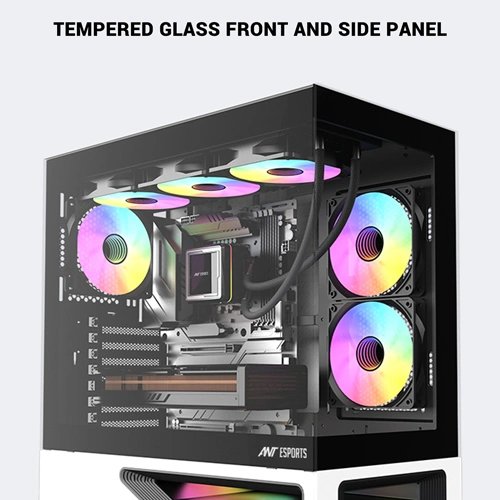 Ant Esports Crystal Spectra ARGB E-ATX Mid Tower Case